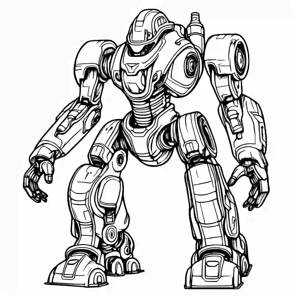 Firefighting Robot coloring pages